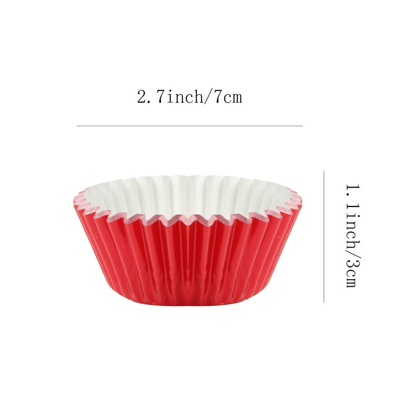 MEETINGU Red-Foil Cupcake Liners Standard Baking Cupscake For Wedding Baby shower Birthday Party(Pack of 100) … - Image 2